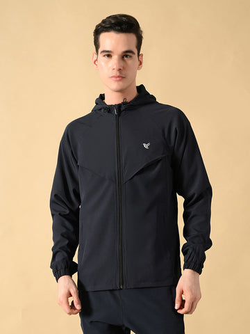 Dpassion Men Hooded Training Jacket Lightweight Gym Activewear - Dpassion