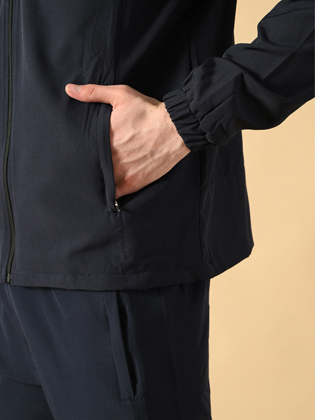 Men's Sports Jacket - 2-Layer Polyester with NS Lycra & Zero Mesh