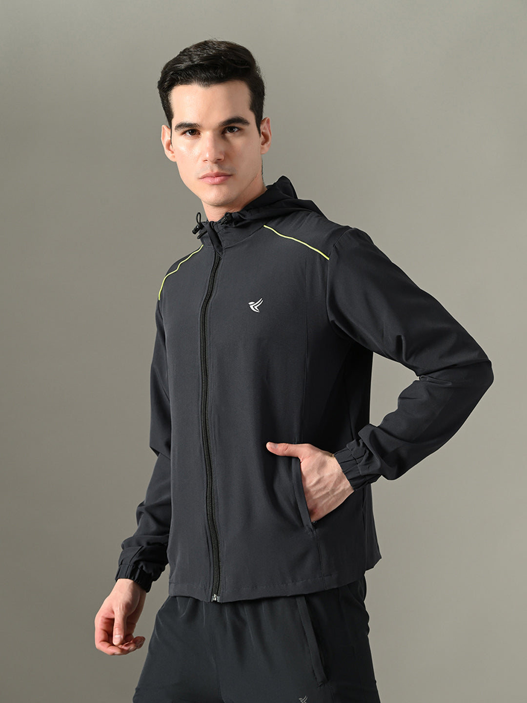 Men's Sports Jacket - 2-Layer Polyester with NS Lycra & Zero Mesh