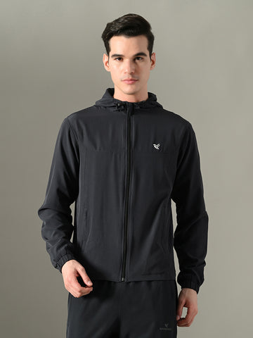 Dpassion Men Hooded Training Jacket Lightweight Performance Activewear - Dpassion