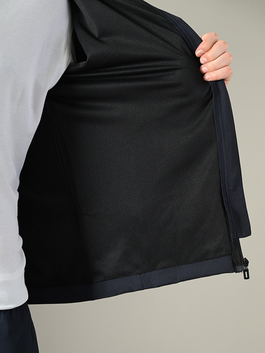 Men's Sports Jacket - 2-Layer Polyester with NS Lycra & Zero Mesh