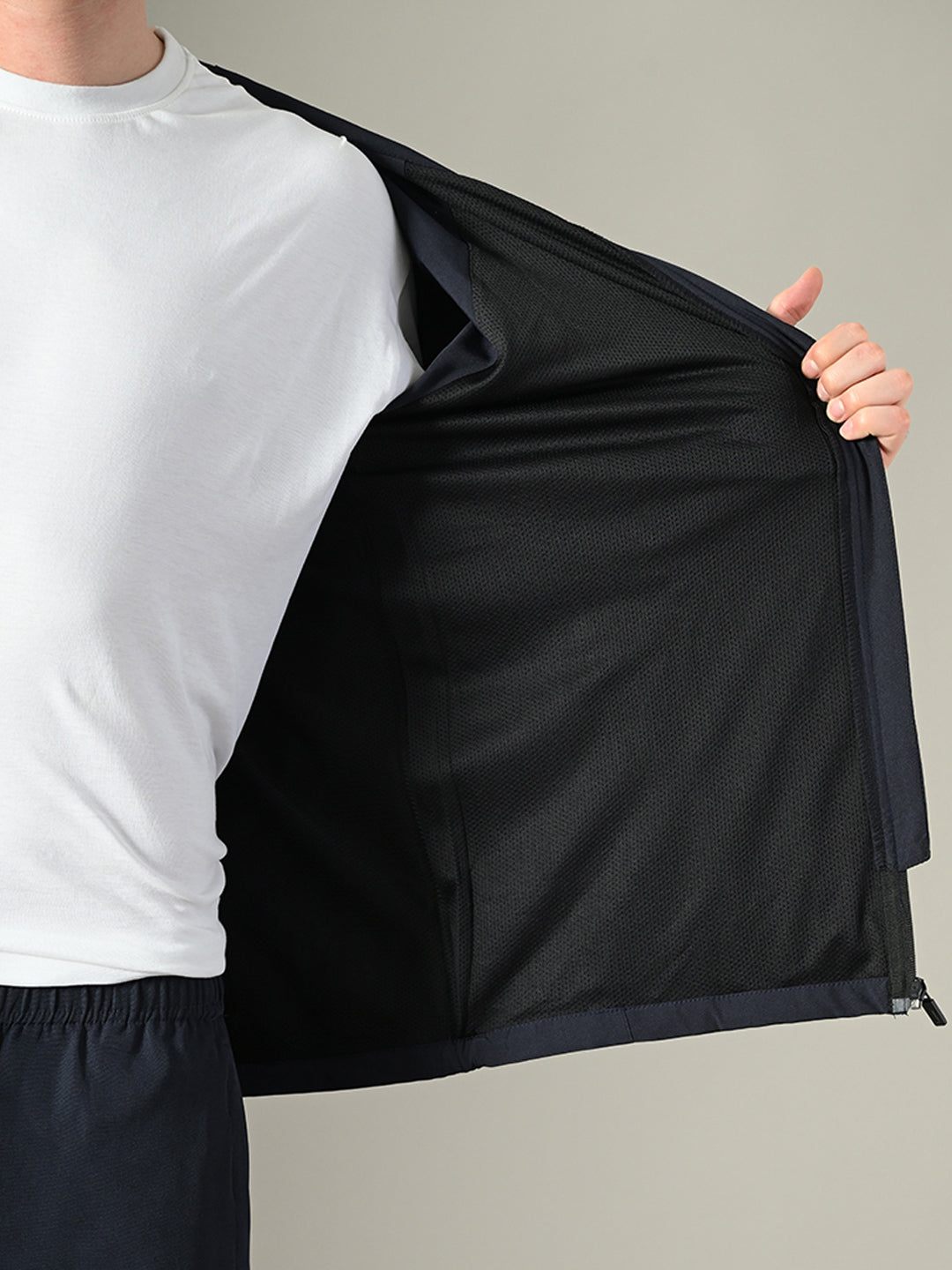 Men's Sports Jacket - 2-Layer Polyester with NS Lycra & Zero Mesh