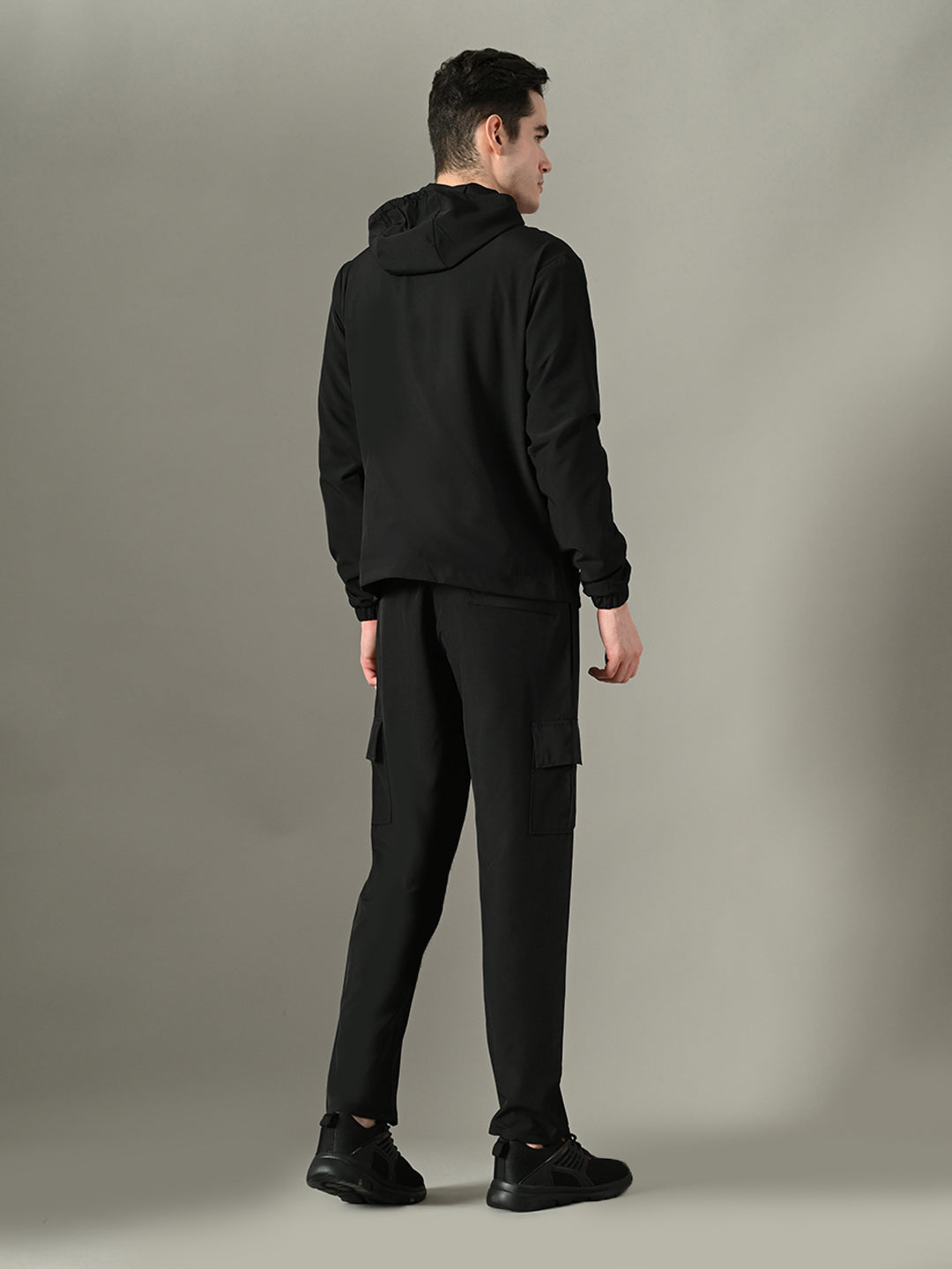 Dpassion Men Hooded Training Jacket Black Performance Activewear - Dpassion