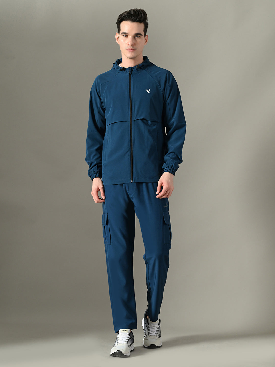 Men's Athletic Tracksuit Set - Sports Jacket & Cargo Pants