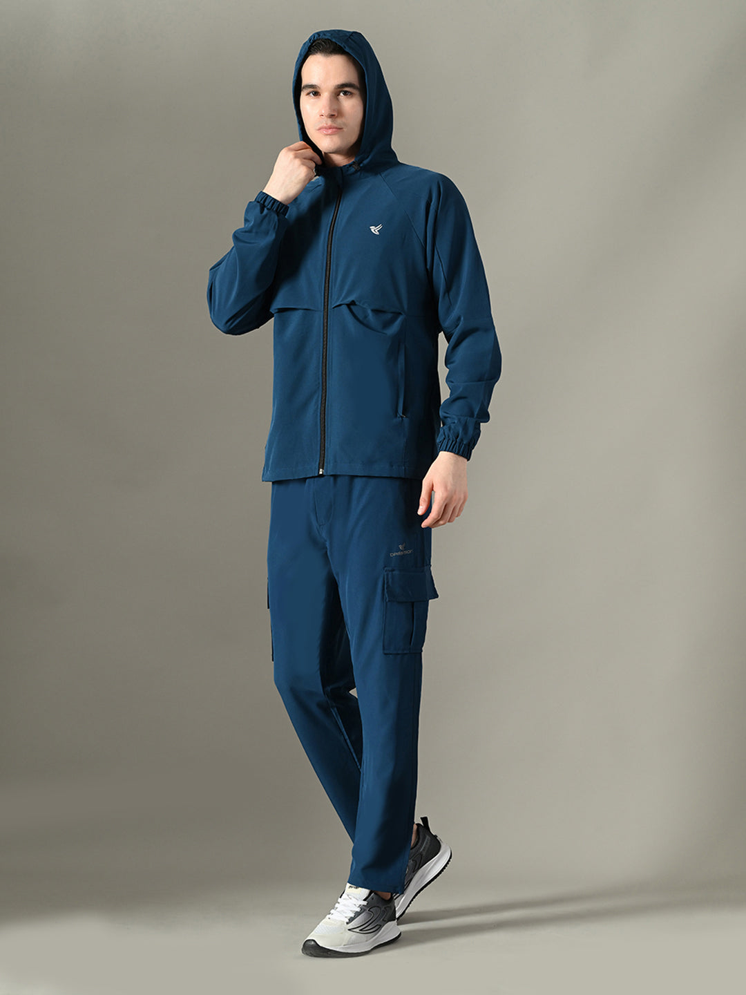 Men's Athletic Tracksuit Set - Sports Jacket & Cargo Pants