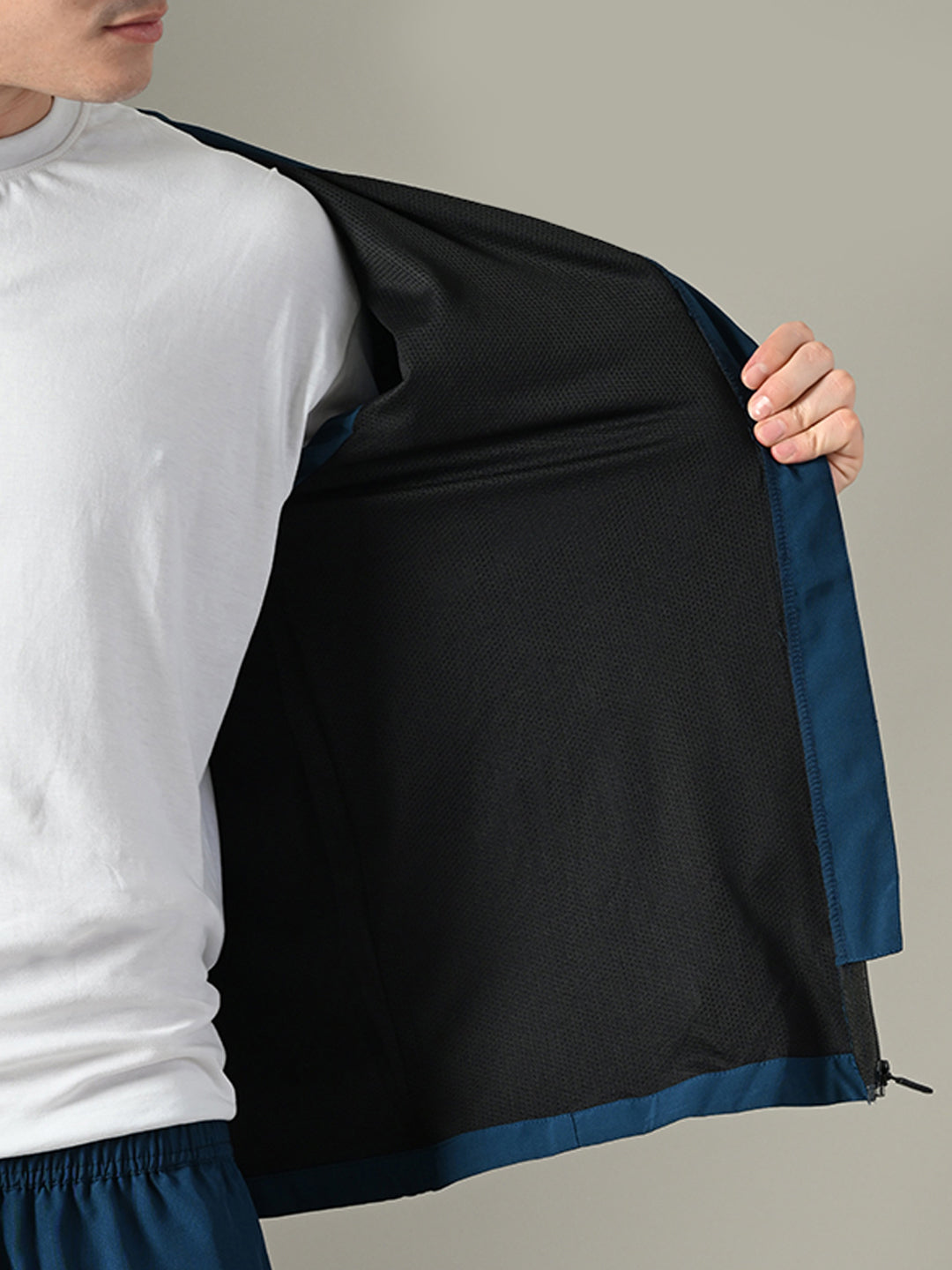 Men's Sports Jacket - 2-Layer Polyester with NS Lycra & Zero Mesh