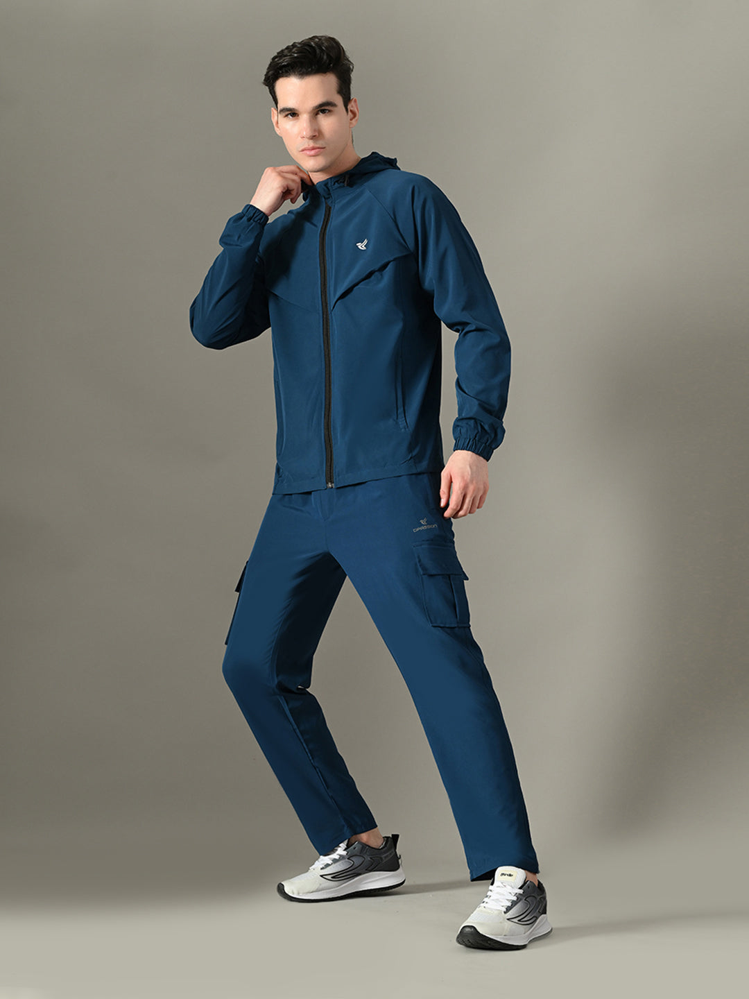 Men's Athletic Tracksuit Set - Sports Jacket & Cargo Pants