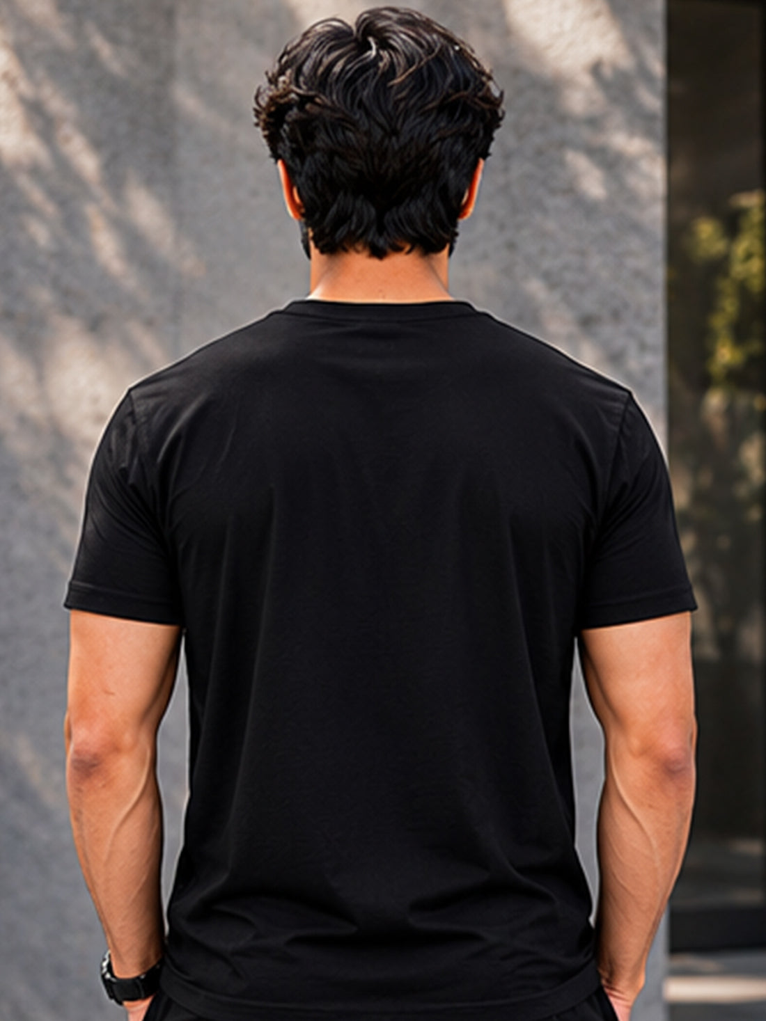 Men's Quick Dry Sports T-Shirt | Printed Gym Workout Running Training Activewear Tee (Black)