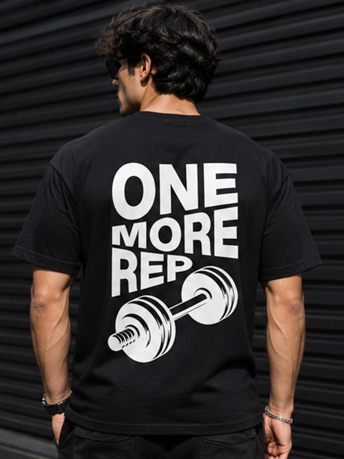 Men's Oversized Drop Shoulder T-Shirt | Cotton Relaxed Fit Round Neck Streetwear Tee (Black)