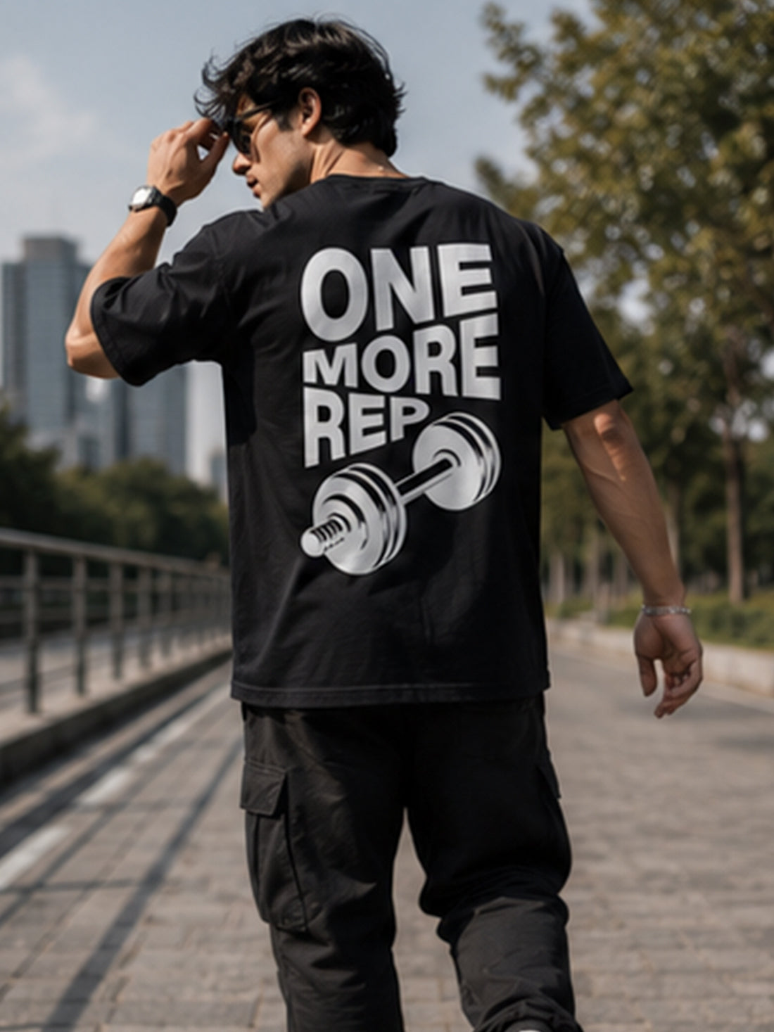 Men's Oversized Drop Shoulder T-Shirt | Cotton Relaxed Fit Round Neck Streetwear Tee (Black)