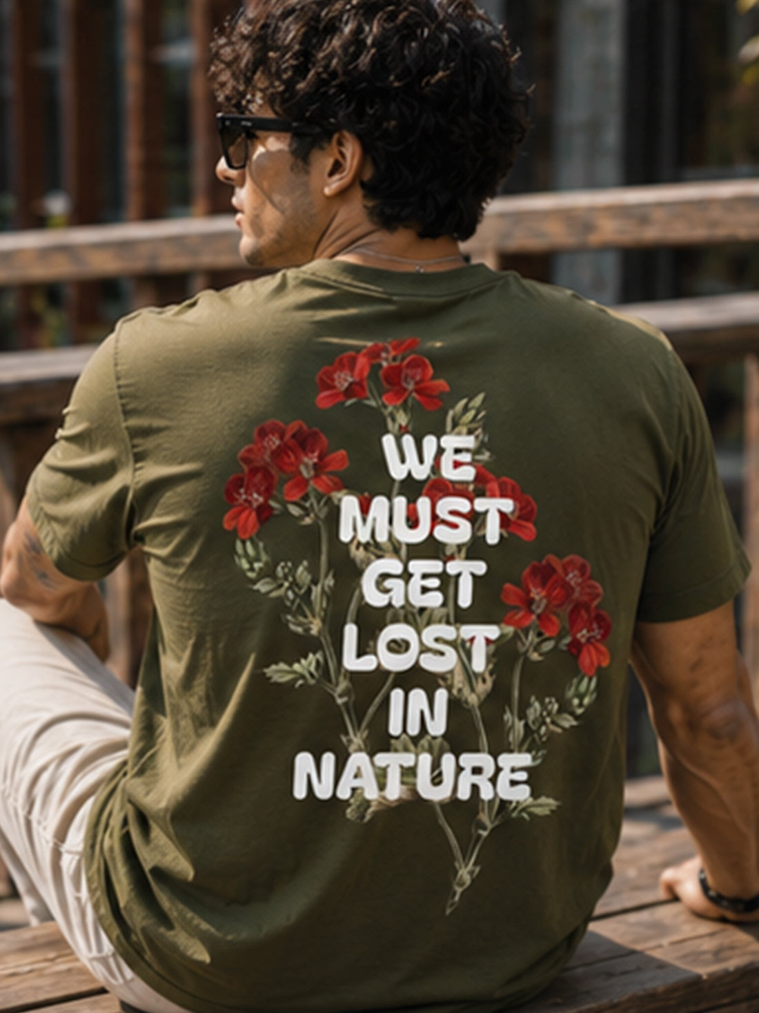 Men's Oversized Drop Shoulder T-Shirt | 100% Cotton Relaxed Fit Round Neck Streetwear Tee (Olive)