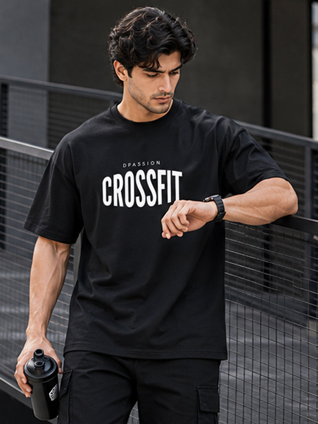 Dpassion Crossfit Oversized Training T Shirt for Men
