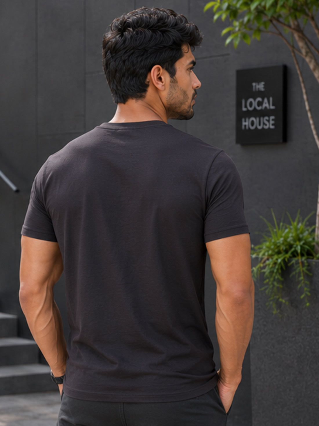 Men's Quick Dry Sports T-Shirt | Printed Gym Workout Running Training Activewear Tee (Grey)