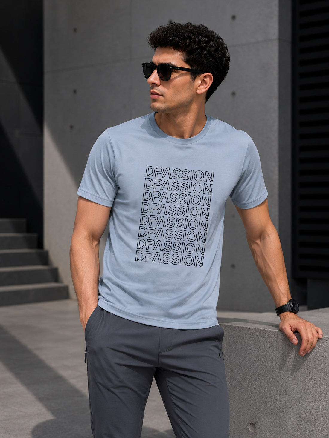 Men's Quick Dry Sports T-Shirt | Printed Gym Workout Running Training Activewear Tee (Silver)