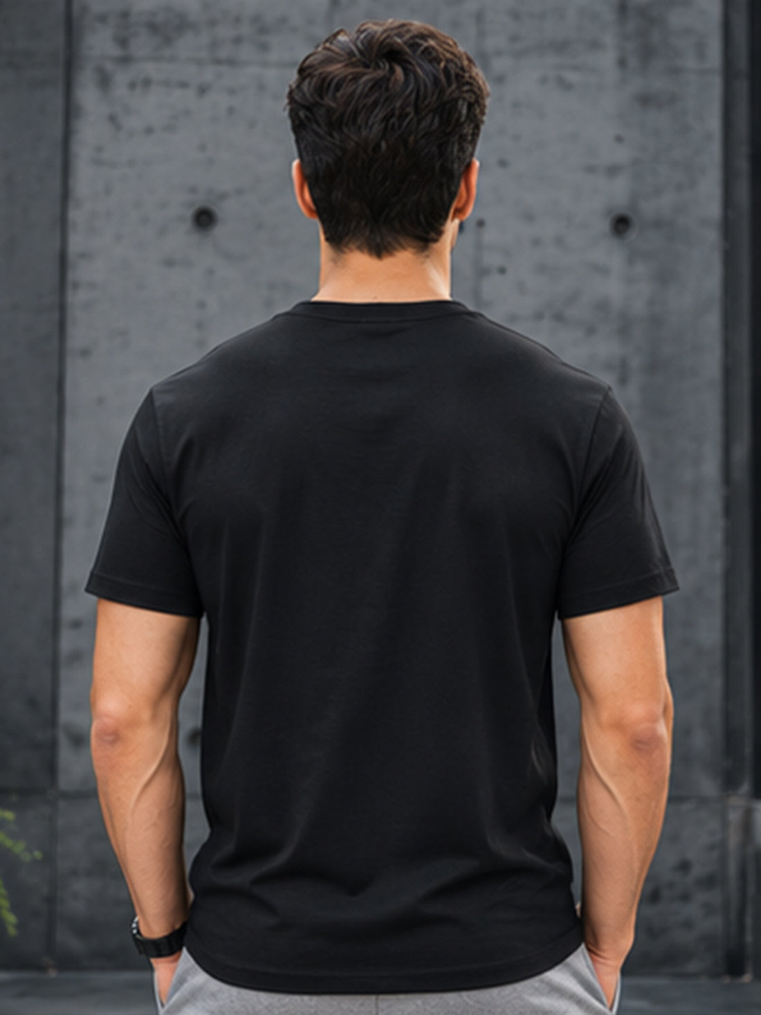 Men's Quick Dry Sports T-Shirt | Printed Gym Workout Running Training Activewear Tee (Black)