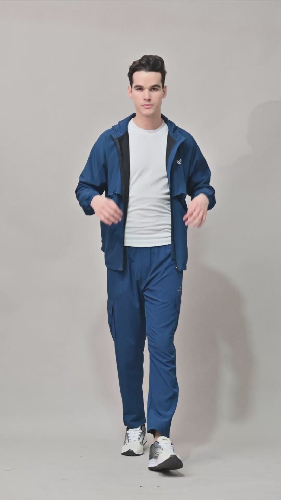 Men's Athletic Tracksuit Set - Sports Jacket & Cargo Pants