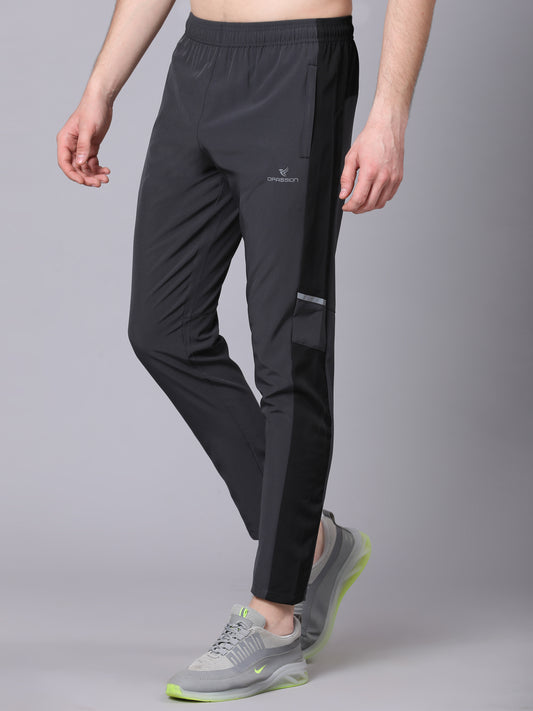 Regular fit sports track pants for men