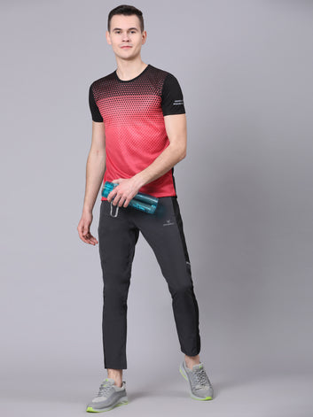 Regular fit sports track pants for men