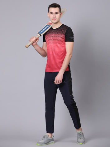 Regular fit sports track pants for men