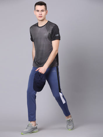 Regular fit sports track pants for men