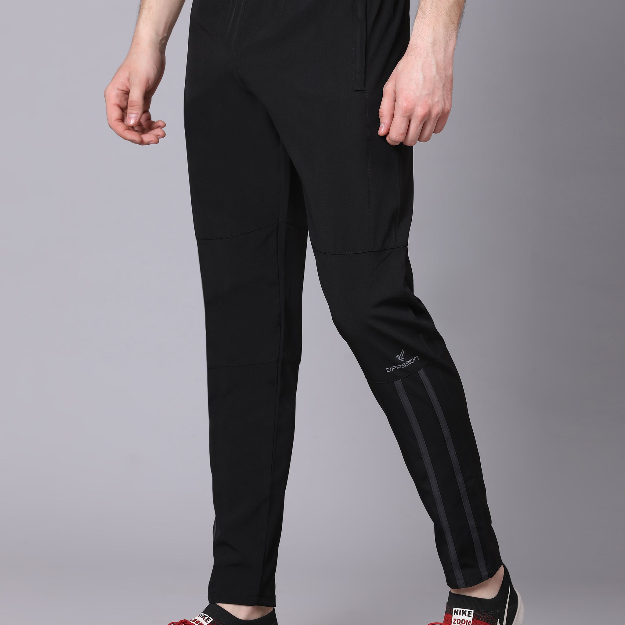 Regular fit sports track pants for men