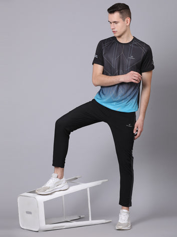 Regular fit sports track pants for men