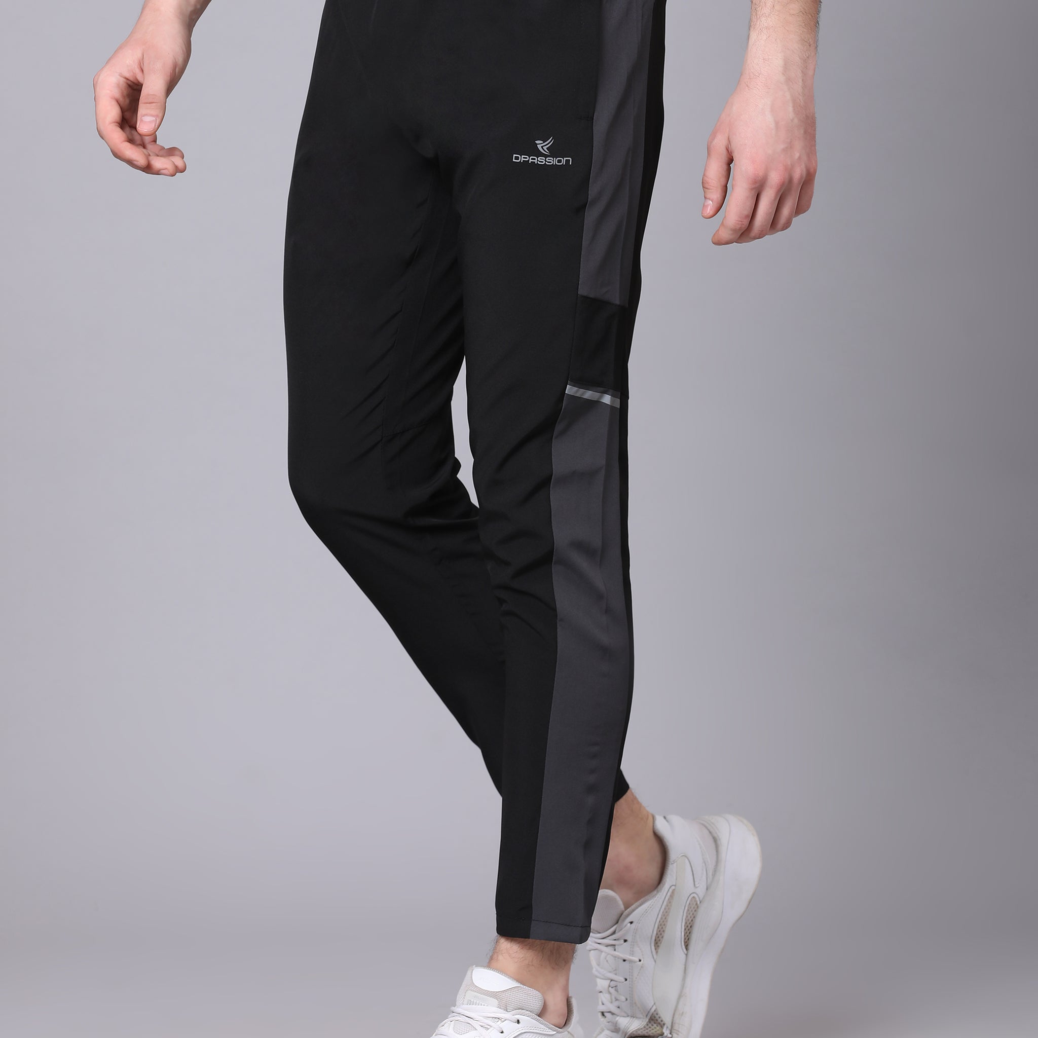 Regular fit sports track pants for men