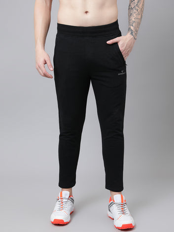 Regular fit sports track pants for men