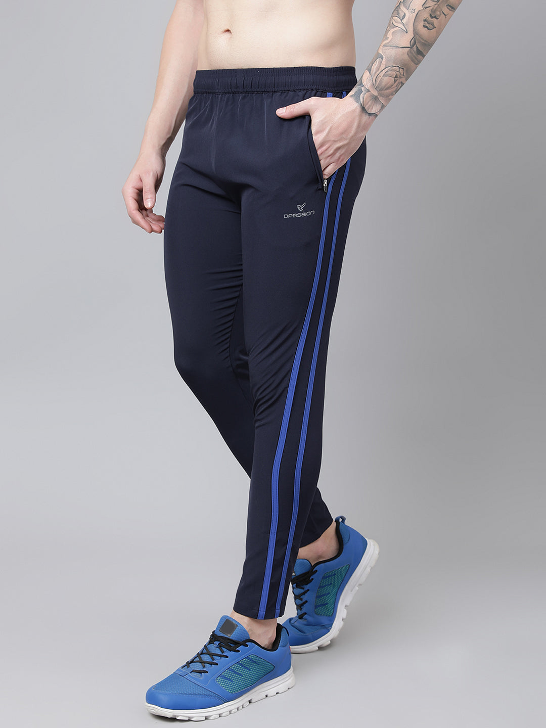 Regular fit sports track pants for men