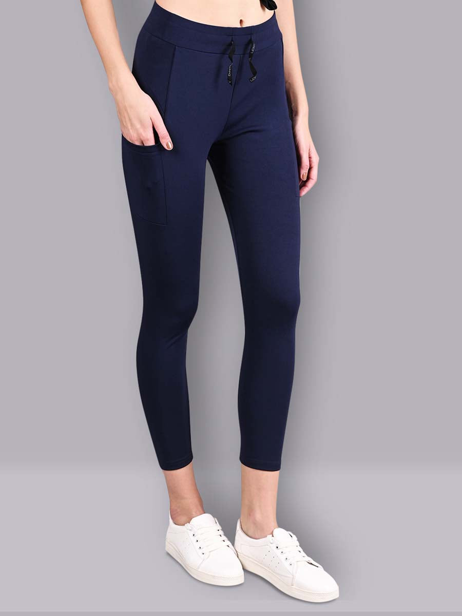 Polyester High Rise Tight Fit Womens Athleisure Tights
